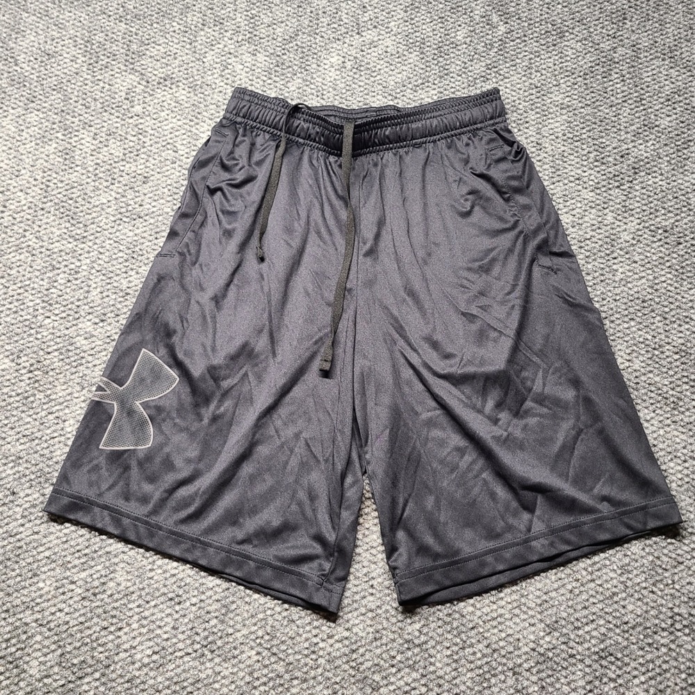 Under Armour Mens Loose Fit Athletic Gym Shorts Gray Small 2985